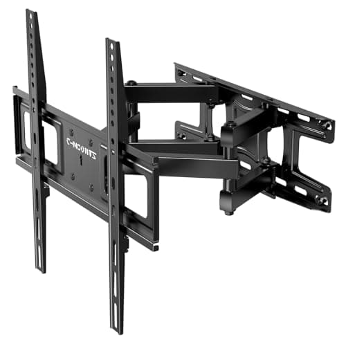 C-MOUNTS Full Motion TV Wall Mount Bracket with Articulating Dual Arm Swivel and Tilt fit 26 to 65 Inch Flat Screen TVs,Max VESA 400X400 and 110lbs,Fits up to 16" Studs - Image 1