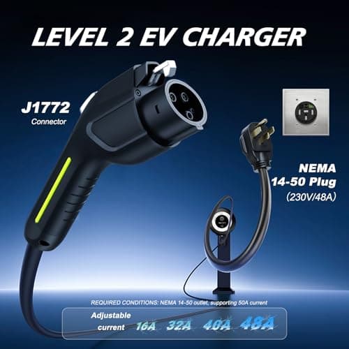 VDLPOWERVP Level 2 EV Charger, 11.5KW /50A Fast Home Charging Station, 27.3ft Extended Charging Cable, J1772 Wall Car Charger with Smart App (WiFi), 240V Electric Car Charger with NEMA 14-50 EC51B - Thumbnail 3