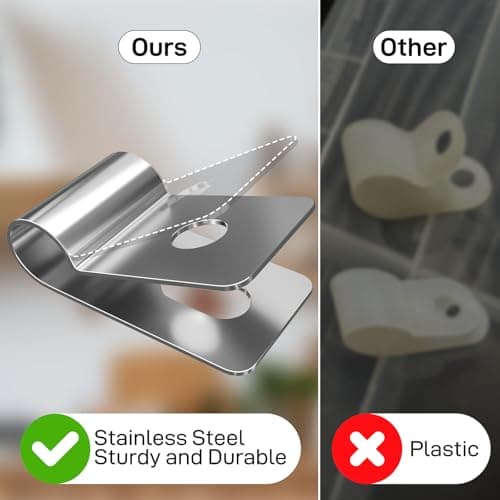 DfuGift [with 100 Screws] 100 Pack Stainless Steel Wire Fence Clips, Heavy Duty Fencing Mounting Fasteners for 12-16 Gauge Welded Wire, Rust-Resistant Clips for Wood, Metal or Vinyl Posts - Thumbnail 4