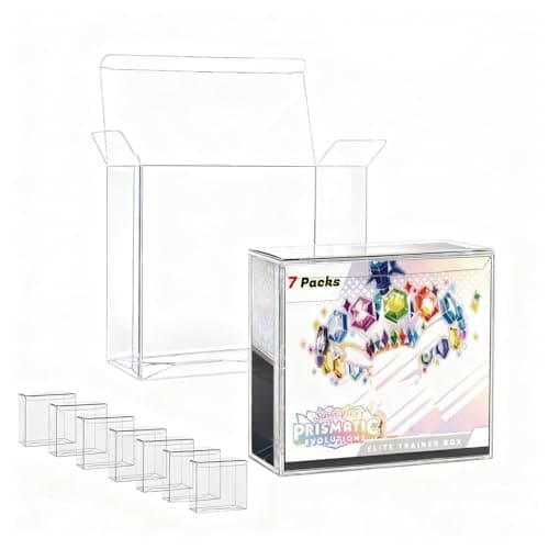 PKMN PET ETB Protector Case (7 Pack) – 0.5mm Thick Clear Elite Trainer Box Protector, Scratch-Resistant Plastic Display Case Compatible with Elite Trainer Boxes - Image 1