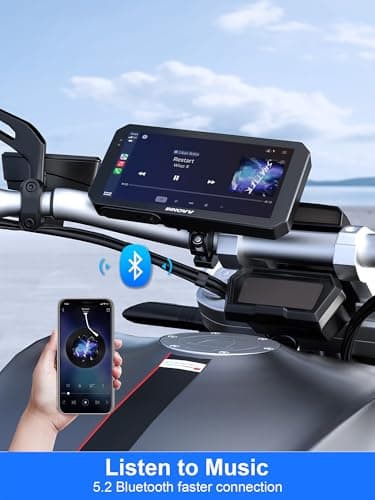 INNOVV N2 6" Anti-Glare Sunlight Visible Motorcycle CarPlay Screen, Wireless CarPlay & Android Auto, IP67 All-Weather Waterproof, GPS Navigation, 5G WiFi, Bluetooth 5.2, Parking Mode & Loop Recording - Thumbnail 6