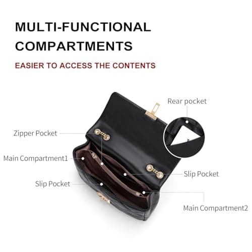 CinvaiKrose Women's Pebble Tabby Shoulder Bag, Shoulder Bag For Women Crossbody Handbags, Leather For Three Carrying Styles - Thumbnail 5