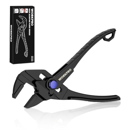 WORKPRO Mini Pliers Wrench, 4-Inch Smooth Jaw Plier, High-Toughness Alloy Steel Adjustable Wrench Pliers with Smooth Parallel Jaws, Anti-Rust Coating, EDC Plier for Tight Spaces & Versatile Use - Image 1