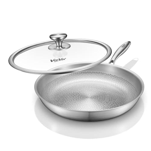 Titanium pans for cooking with lid,12" frying pan,butter warmer skillet