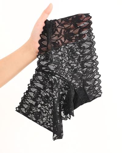 READY TO LOVE Sexy Women's Underwear Lace Shorts V Waist Breathable Cheeky Panties Black Lingerie Boyshorts Underwear Gift Women Ladies - Thumbnail 4