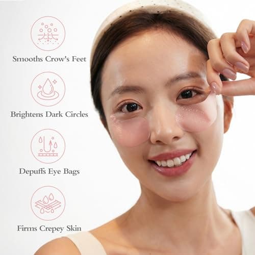 GrlGrl PDRN Under Eye Patches for Puffy Eyes and Dark Circles, 5000ppm Salmon DNA & Retinal Eye Mask for Face, Anti Aging Hydrogel Eye Gels for Smile Line, Wrinkles & Bags, 60 Pcs - Thumbnail 2