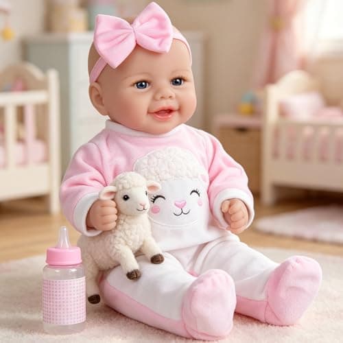 Milidool Reborn Baby Doll Girl - 17-Inch Soft Body Realistic Baby Doll Real Life Baby Dolls for 3+ Years Girl Birthday Gifts, Pretend Play, Christmas & Collection - Thumbnail 2
