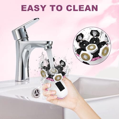 Electric Razors for Women Legs: 120 Minutes Long Time Use Rechargeable Electric Shaver for Women - IPX7 Waterproof Wet Dry Dual Purpose Hair Remover - Trimmer for Lady Face Public - Thumbnail 6