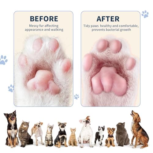 OttaFull Dog Paw Trimmer for Grooming with LED Light - Ultra Quiet Pet Hair Trimmer for Paw's Feet, Ears, Face, Eyes - Professional Electric Paw Trimmer for Dogs & Cats - Thumbnail 5