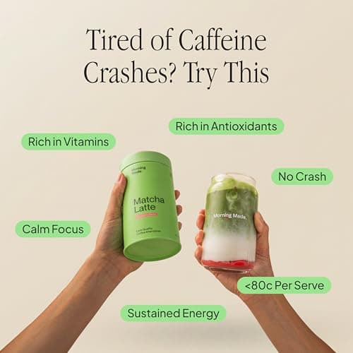 Morning Made 10.6 oz Strawberry Ceremonial Grade Matcha Powder - 60 Servings, Sweetened, USDA Organic - Premium Japanese Green Tea in Resealable Tin - Rich in Antioxidants and Energy Boosting - Thumbnail 3