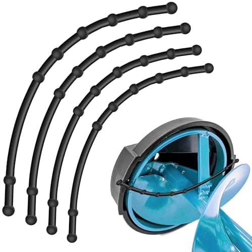 4 Pcs Rubber Guard Strap 11 Inch Ice Auger Blade Protectors High Elastic Auger Cover Strap for Power and Hand Ice Augers Ice Auger Accessories Winter Ice Fishing Accessories