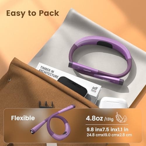 Glocusent Book Light, 3-Color & 6-Brightness Reading Light, Bendable Neck Light, 80-hr Lasting Rechargeable Book Light, Perfect Reading Lights for Books in Bed, Knitting, Repairing, Book Lovers Gifts - Thumbnail 5
