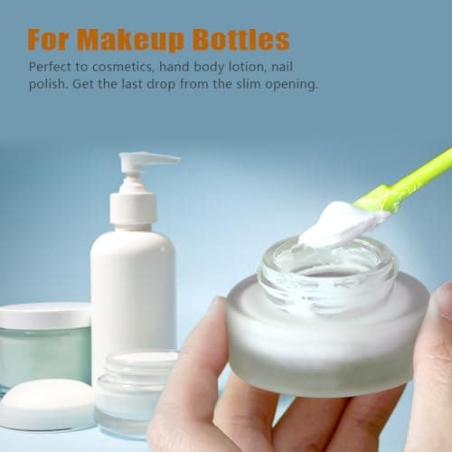 Silicone Spatula Set (6Pcs) - Mini Scraper Tool for Beauty & Food - Reach Every Last Drop, Multi-Size Spatulas for Makeup Jars, Lotion Bottles & Kitchen Containers​ (Green) - Thumbnail 4