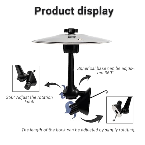 Tuiuzxy Car Cymbal Air Vent - Car Drum Set for Music Lovers - Universal Fit (Silver) - Thumbnail 5