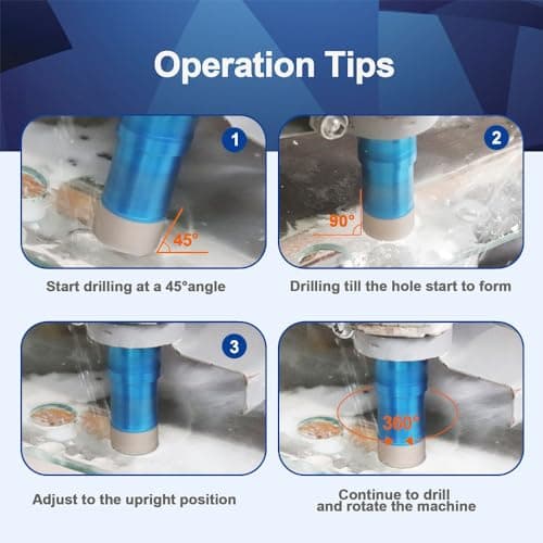 BRSCHNITT 1 Inch Diamond Drill Bit for Glass, Porcelain, Tile, Ceramic, Marble - Glass Hole Saw with 5/8-11 Thread - Thumbnail 5