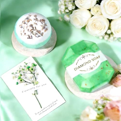 Birthday Gifts for Women, Thank You Gifts, Get Well Soon Relaxing Spa Gift Basket with Flannel Blanket for Mom, Grandma, Sister, Wife, Girlfriend, Teacher Appreciation Graduation Gift (green) - Thumbnail 6