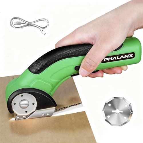 PHALANX 4V Cordless Electric Scissors – High-Speed Cutting for Unboxing & Leather Craft, 2000mAh Self-Sharpening Tool for DIYers - Image 1