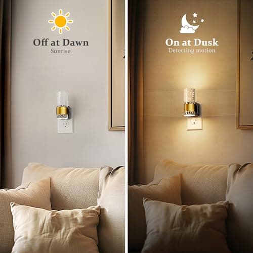 JandCase Night Light, Night Lights Plug into Wall,2 Pack 3000K Dimmable LED Night Light with Adjustable Brightness, Automatic Night Lights Plug in with Auto Light Sensor, for Bathroom Hallway Decor - Thumbnail 3