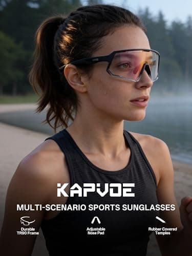 KAPVOE Anti-fog Photochromic Cycling Glasses Men Women Clear Mountain Bike Sunglasses Transition Sports Triathlon MTB K164 - Thumbnail 3
