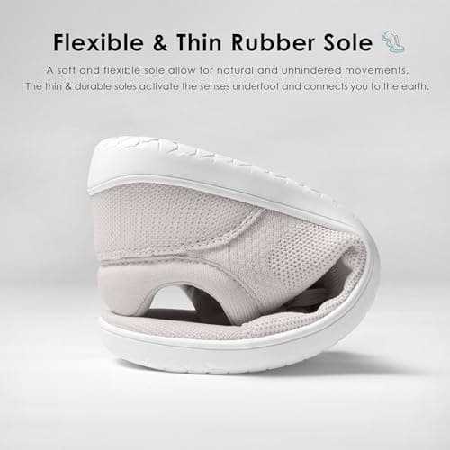 AIRHAS Womens Minimalist Barefoot Shoes Zero Drop Wide Toe Box Shoes Lightweight Casual Fashion Sneakers for Women(Taupe,9.0) - Thumbnail 4