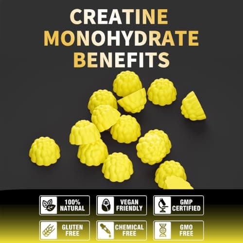 Nutravita NSF Certified Creatine Gummy - Creatine Monohydrate Gummies for Men & Women-5g of Creatine Monohydrate per Serving - Sugar Free,Vegan, Passion Fruit Flavor, 120 Count - Thumbnail 6
