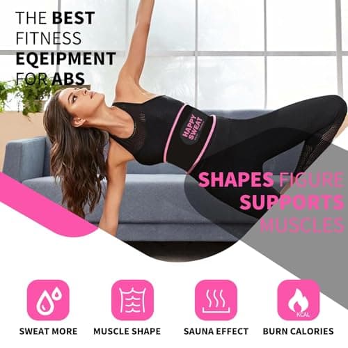YITIANTL Waist Trainer for Women and Men Belly Fat, Neoprene Sauna Sweat Band, Stomach Wrap Waist Trimmer for Workout, Lower Back Support-Medium Pink - Thumbnail 4