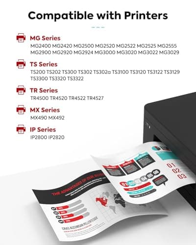 TESEN 245XL Black Ink Cartridge Replacement for Canon PG-245XL PG-245 PG245 245 XL for Cannon PIXMA MG2525 MG3022 MX490 TS202 TS3322 TR4520 TS302 TR4527 Printer Ink Cartridge (2-Pack,Black) - Thumbnail 2