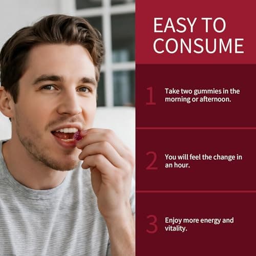 M inch Beet Root Gummies, Blood* Pressure Support & Nitric Oxide Booster, 8-in-1 Wellness Formula with Grape Seed, Coq10, Folic Acid, Vitamin C, B3 & B12, Sugar Free, Vegan, Pomegranate Flavor, 2 Pack - Thumbnail 6