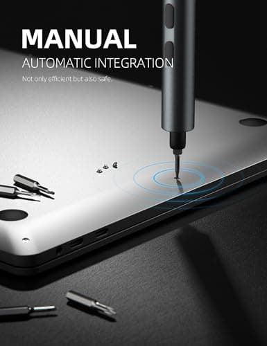 iFu Mini Electric Screwdriver, 42-in-1 Precision Screwdriver Set, Cordless, Magnetic Storage, 5/32''Hex, For Electronics Phone Camera Laptop Watch - Grey - Thumbnail 6