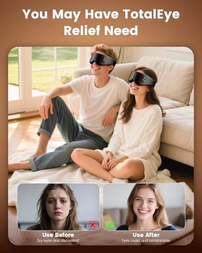 Anydance Heated Eye Mask - Cordless Eye Mask for Dry Eyes, Eye Relief, Improved Sleep, Timed Shutdown, 4 Temperature, Washable Eye Heating Pad for Travel, Removable for Cleaning - Black - Thumbnail 6