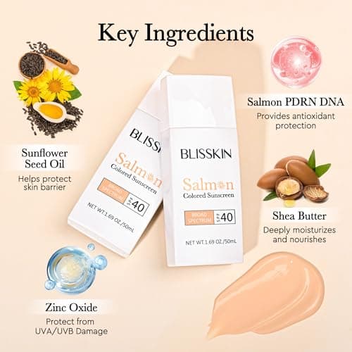 Ultra Lightweight Salmon Tinted Face Sunscreen SPF 40 - Sheer, Buildable Coverage for a Flawless, Matte Finish, 1.69oz - Thumbnail 3