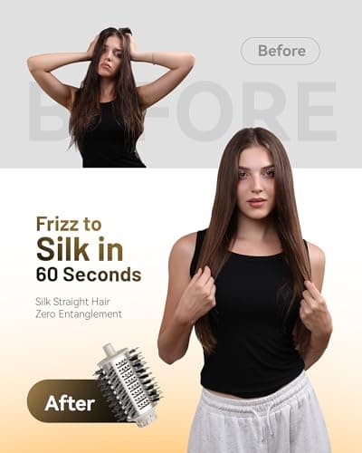 KAUGIC 6 in 1 Hot Air Hair Styler Dryer Multi-Styler - High Speed Hair Styling Tools with No Heat Damage, Auto Wrap Curler as A Gift for Fast Drying Curling Smoothing Volumizing Cool Shot - Thumbnail 4