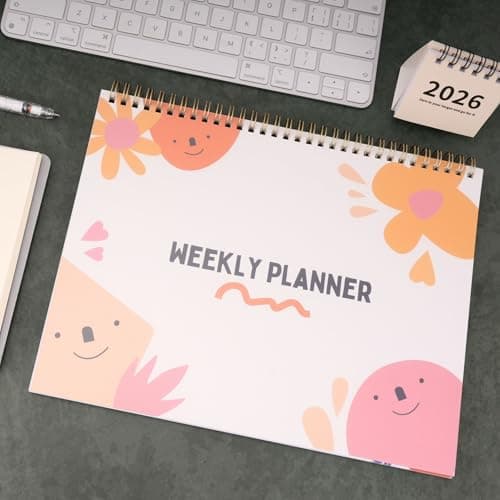 Weekly Planner Notepad 8.5x11 Inches – 52 Weeks Undated Dashboard Desk Pad for To-Do List, Schedule & Notes – Productivity Planner for Work, School, Home & Busy Professionals (Colorful Smiles) - Thumbnail 6