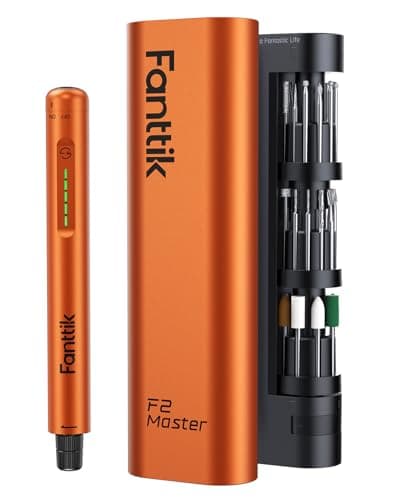 Fanttik F2 Master Mini Cordless Rotary Tool Kit, NeoPulse Motor, 5 Variable Speed, 25000 RPM, Revostor Hub, 35 Accessories, for 3D Printer Sanding, Polishing, Drilling, Carving, DIY Crafts - Orange