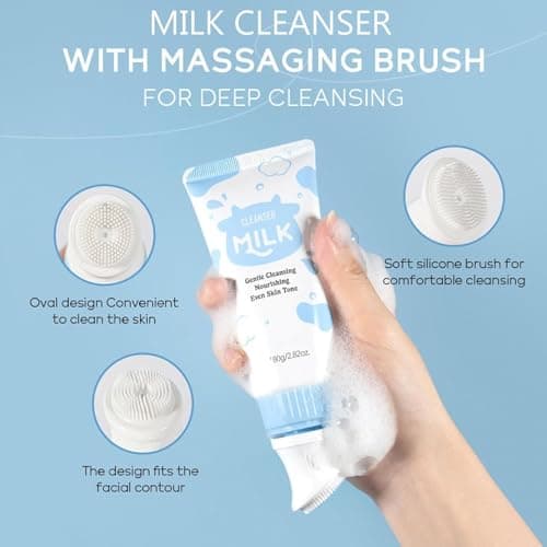 Milk Skincare Set for Kids & Teens, 12 IN 1 Moisturizing & Gentle Milk Skin Care Set For Kids Girl Ages 8-12, Face Care Kit, Skincare For Girls 10-12, All Skin Types - Thumbnail 6