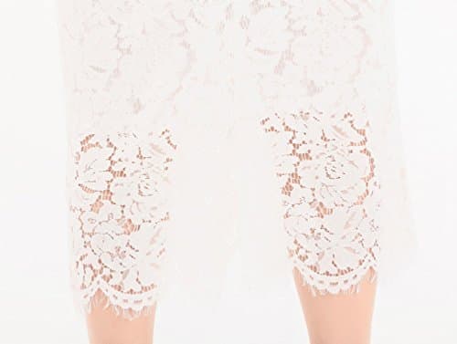 Eternatastic Women's Floral Lace Long Sleeve Plus Size Lace Dress White1 XXL - Thumbnail 6