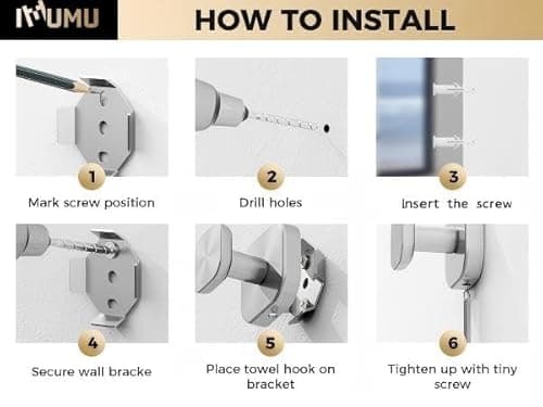 IMUMU Towel Hooks for Bathroom,Wall Mounted Towel Holder,Heavy Duty Stainless Steel Robe Hooks for Bathroom/Kitchen/Office(4-Pack,Silver) - Thumbnail 4