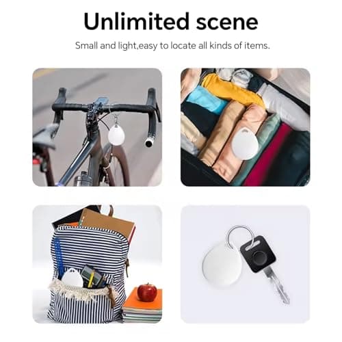 2-Pack, Bluetooth Tracker, Waterproof Locator, Works with Apple Find My App (iOS Only), Keychain/Lanyard, Item Finder for Luggage/Keys/Suitcase, Replaceable Battery, White - Thumbnail 6