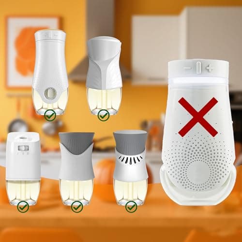 Plug In Air Freshener Refills 12 Pack – Spruce, Caramel, Espresso & Raspberry Cinnamon Scents – Adjustable Fragrance for Home & Bathrooms – Compatible with Air Wick & Glade, Not Include Glade Plus - Thumbnail 2