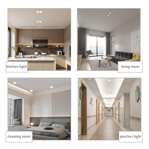 AHIMORI 6 Inch Ultrathin Led Recessed Lighting Dimmable Wafer Lights 15w 1200lm 5cct Selectable Retrofit Flush Mount Ceiling Light Fit 5"/6" Recessed Can and Junction for Box Bedroom Bathroom 6 Pack - Thumbnail 6