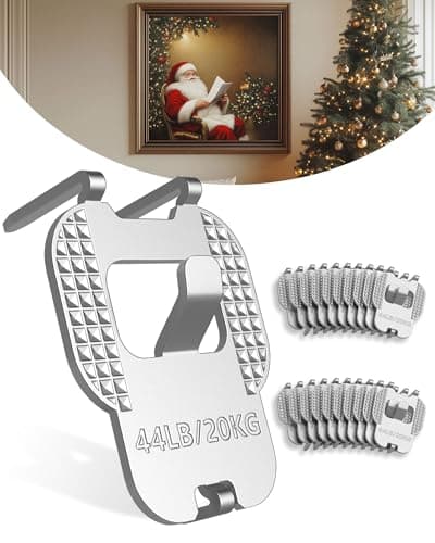 Claw Drywall picture hangers : 20Pcs Wall Picture Frame Hangers (44Ib) - No Damage Heavy Duty Wall Hanger for Art exhibitions, photographs, posters, offices, Christmas decorations, and other settings. - Image 1