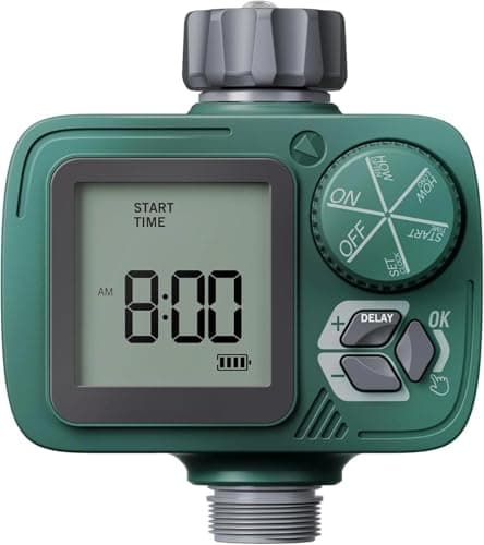 Sprinkler Timer: Programmable Hose Timer with Rain Delay/Manual/Automatic Watering System, Water Timers for Garden Hose, Digital Drip Irrigation for Yard Lawn Outdoor（1 Outlet） - Image 1