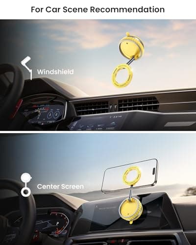 Haassue 2026 Upgraded Vacuum Suction Cup Phone Mount [24 N55 Stronger Magnets], Vacuum Magnetic Phone Holder Stand [109+LBS Strongest Suction], 360° Adjustable for Your Car/Gym/Mirror - Thumbnail 2