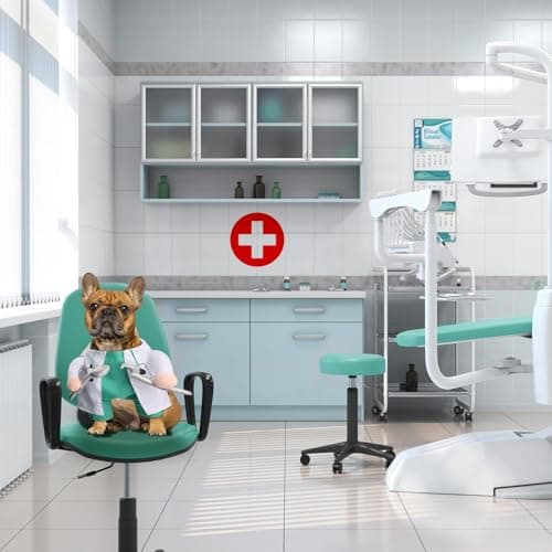 NACOCO Halloween Dog Doctor Costume - Pet Dentist Clothes Cat Funny Uniform Green Outfit Apparel Adjustable for Small Medium and Large Dogs(Green Dentist, S) - Thumbnail 6