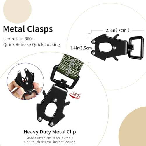 AIRUIDOG Heavy Duty Tactical Bungee Dog Leash, 4-6FT Shock Absorbing Tactical Dog Leash with 2 Padded Handles, Metal Carabiner Clip, Car Seatbelt, Reflective for Medium Large Dogs (ArmyGreen) - Thumbnail 2