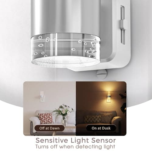 Briignite Night Light, 2 Pack Dimmable Night Lights Plug into Wall, Bubble Night Light with 0-100 LM Adjustable Brightness, Automatic Night Lights with Dusk to Dawn Sensor, for Bathroom Hallway - Thumbnail 2