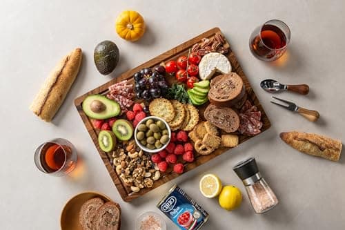 THETCHRY Walnut Wood Cutting Board for Kitchen, End Grain Chopping Board with Juice Groove, Heavy Duty Checkered Board for Cheese and Vegetables, Non-slip Feet 16.5" x 11.6" x 0.8" - Thumbnail 5