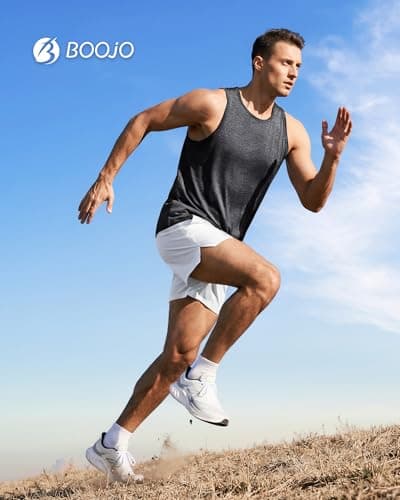 BOOJO 3 Pack Tank Tops Men - Summer Quick Dry Moisture Wicking Workout Muscle Sleeveless Shirts for Gym Beach Running - Thumbnail 2