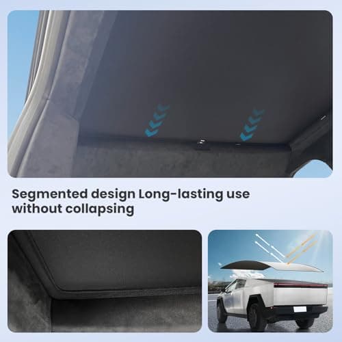 Cybertruck Sunshade Roof Never Sag Heat-Insulating, UV-Protective, Nano Ice-Crystal Interior Accessories for Tesla Cybertruck 2024-2026 - Thumbnail 3
