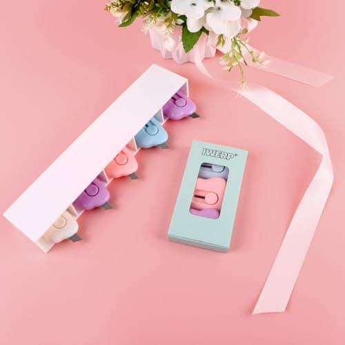 Box Cutters - 3 Pack Retractable Letter Opener, Adorable Cloud Tiny Paper Cutter for Key Chain Pocket Bag Package Envelope Mail Letter Box Paper DIY Projects for Girls and Boys - Thumbnail 4